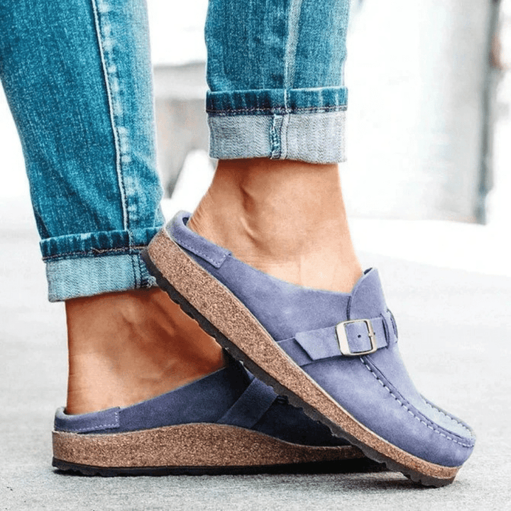 Comfortabele dames sandalen van suède met memory foam, ergonomisch design, antislipzool, ideaal voor de zomer.