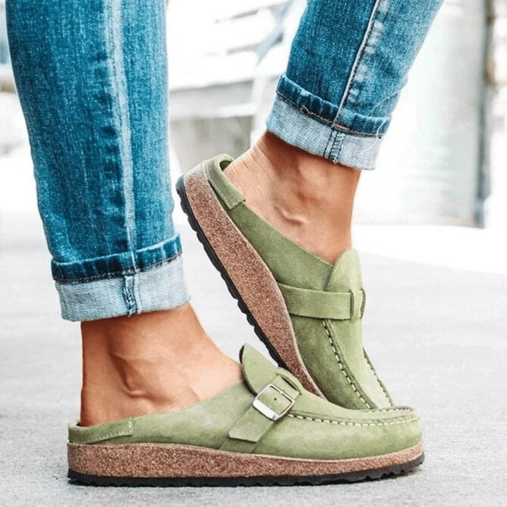 Comfortabele dames sandalen van suède met memory foam, ergonomisch design, antislipzool, ideaal voor de zomer.
