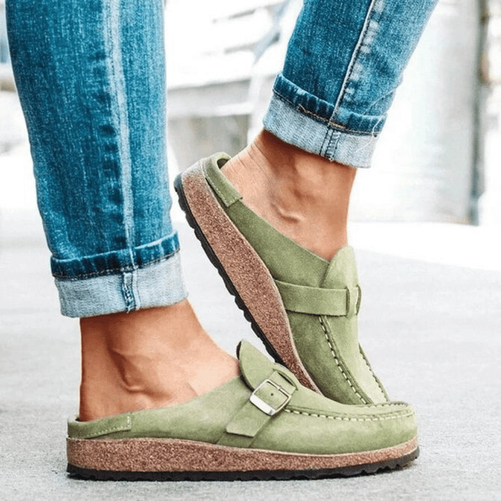 Comfortabele dames sandalen van suède met memory foam, ergonomisch design, antislipzool, ideaal voor de zomer.
