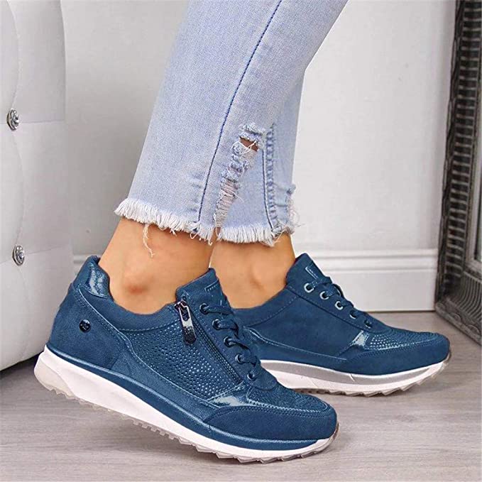 Comfortabele dames sneakers, stijlvol, ademend, antislip, met gedempt voetbed, ideaal voor langdurig comfort.