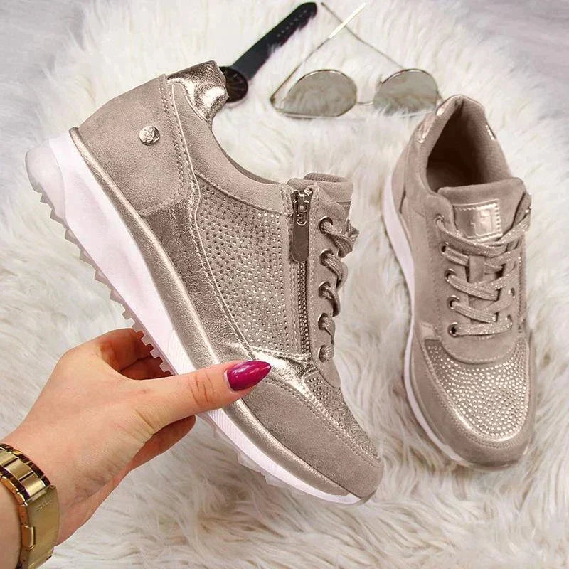Comfortabele dames sneakers, stijlvol, ademend, antislip, met gedempt voetbed, ideaal voor langdurig comfort.