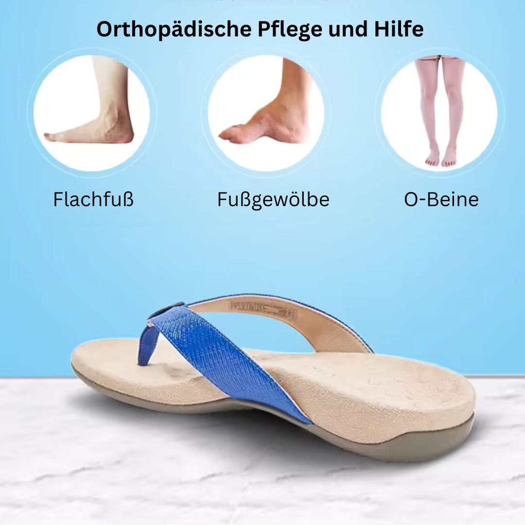 Comfortabele orthopedische damessandalen met antislipzool en teenbescherming, ideaal voor verlichting van voetpijn.