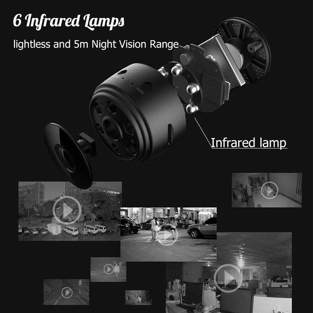 Compacte 1080P HD mini bewakingscamera, draadloos, met nachtzicht en bewegingsdetectie, ideaal voor thuis of op kantoor.