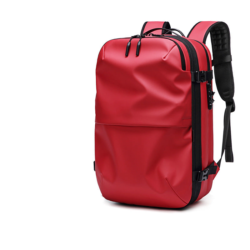 Compacte, lichtgewicht reis-vacuümrugzak voor dames, waterdicht materiaal, stijlvol ontwerp, veel opbergruimte.