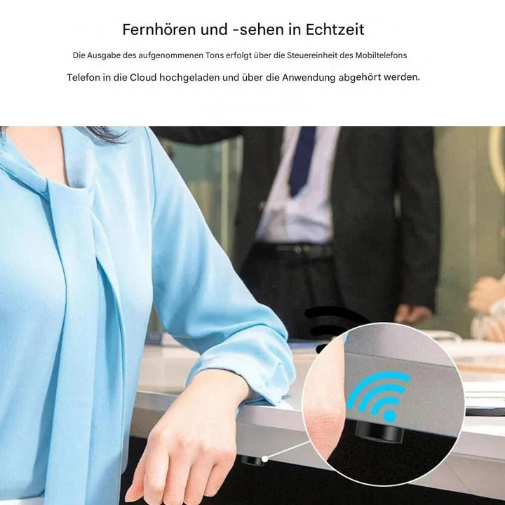 Kompakter, magnetischer GPS-Tracker, schwarz, Ø 4 cm, für Echtzeit-Ortung von Fahrzeugen und Wertsachen.