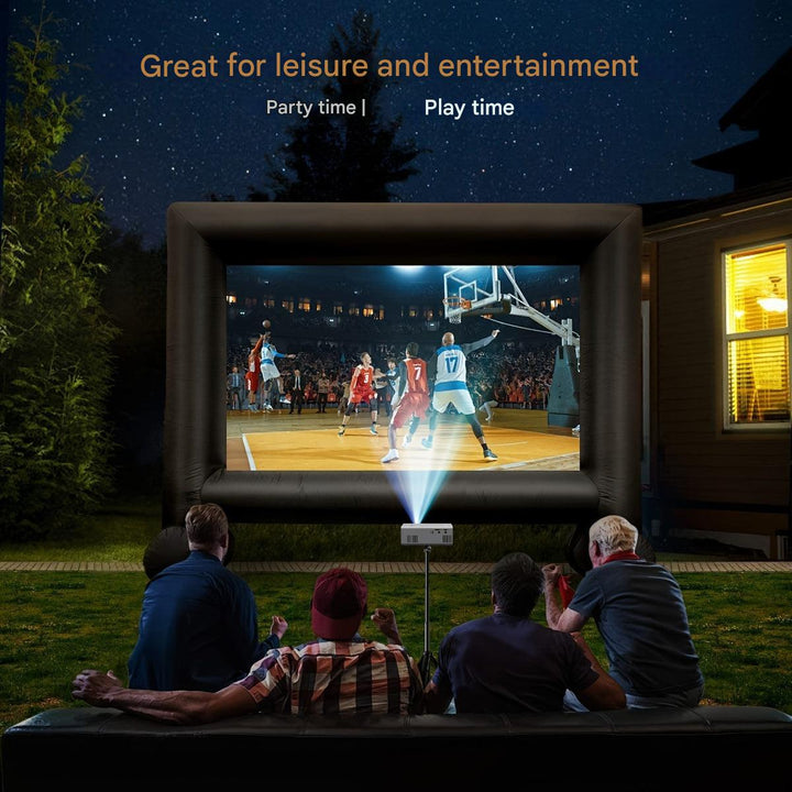 Compacte miniprojector met 3000 lumen helderheid, ideaal voor een thuisbioscoop en presentaties, in een slank design.