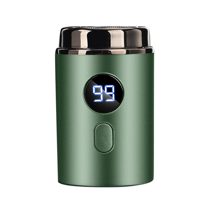 Compact, draagbaar elektrisch scheerapparaat voor heren, mini, USB-C oplaadbaar, wasbaar, voor onderweg, ideaal voor mannen, slank ontwerp.