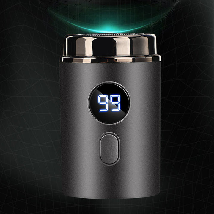 Compact, draagbaar elektrisch scheerapparaat voor heren, mini, USB-C oplaadbaar, wasbaar, voor onderweg, ideaal voor mannen, slank ontwerp.