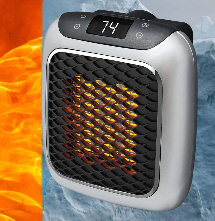 Compacte draagbare verwarming, energiebesparend, ideaal voor thuis of op kantoor, in stijlvol design en diverse kleuren