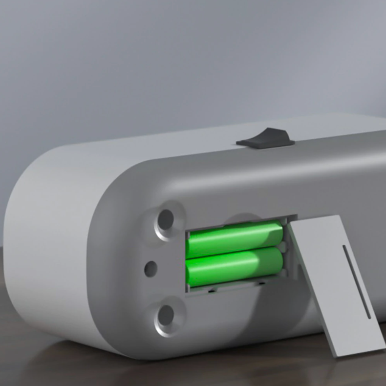 Compacte witte ultrasoonreiniger, ideaal voor 360° reiniging van sieraden en brillen; efficiënte technologie voor thuis.