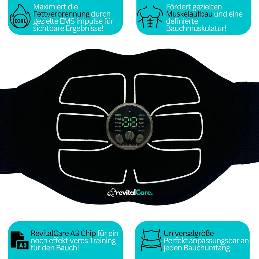 CorePulse EMS trainer voor elektrische spierstimulatie; ideaal voor thuis fitness en vetverbranding.