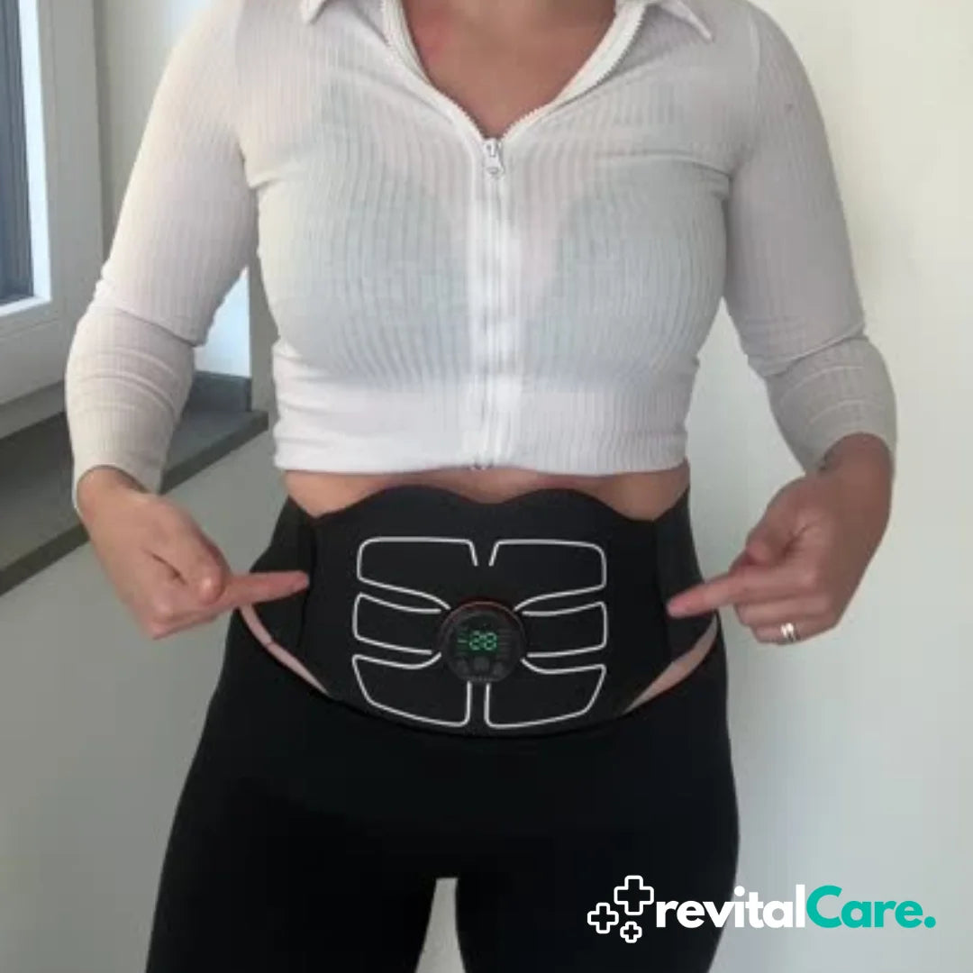 CorePulse EMS spiertrainer: efficiënte elektrische stimulatie voor buikspieren, thuis workout en vetverbranding.