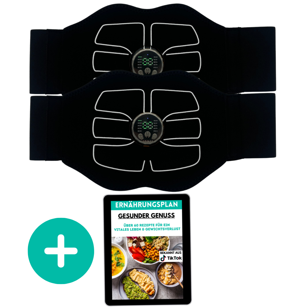 Moderne EMS buiktrainer voor snelle spierstimulatie; ideaal voor thuis fitness en het versterken van buikspieren.