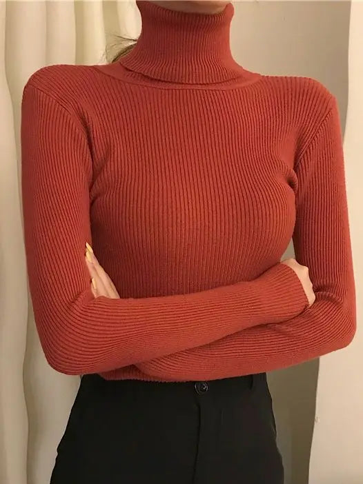 "Kuscheliger Damen Rollkragenpullover in Beige, elegant, ideal für Herbst/Winter, vielseitig kombinierbar für kalte Tage."