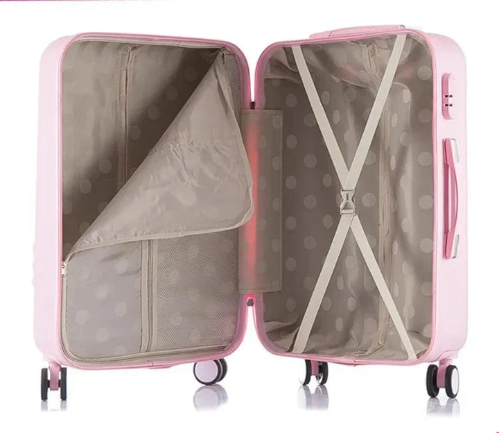 Middelgrote Kyoto reiskoffer met kattenmotief. Ruime hardshell bagage, ideaal voor een week vakantie.