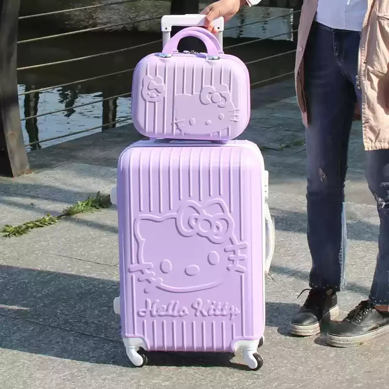 Duurzame Kyoto hardshell koffer met speels kattenmotief. Robuuste, lichtgewicht bagage voor zorgeloos reizen.
