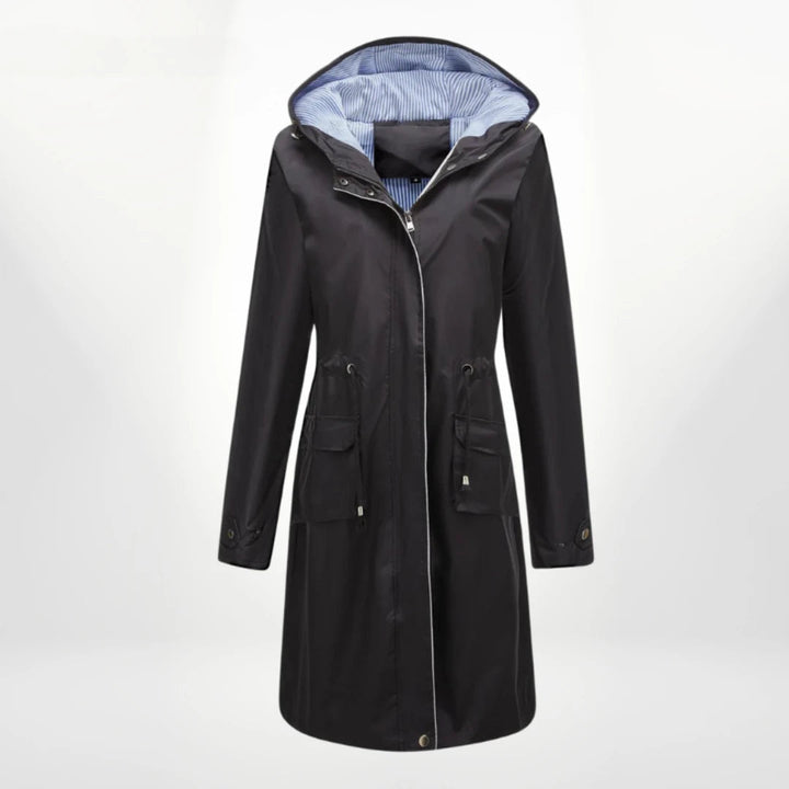Lange anorak damesjas met capuchon, ideaal voor outdoor avonturen en wisselvallig weer.