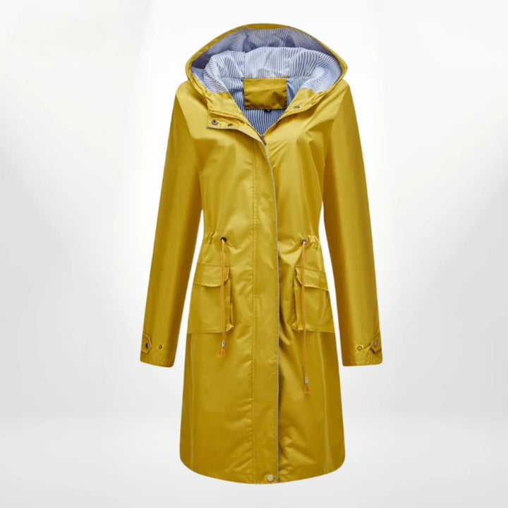 Casual lange damesjas met capuchon, praktische anorak en windjack voor dagelijks gebruik.