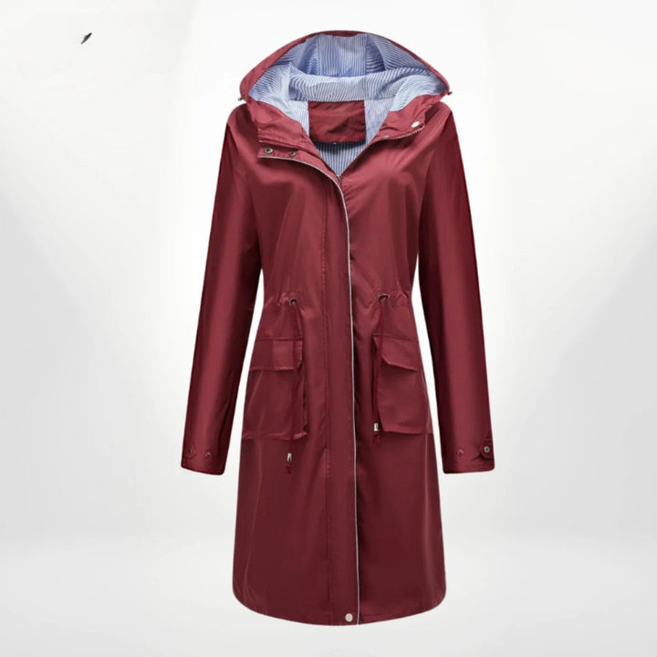 Stijlvolle lange damesjas met capuchon, modieuze anorak die functionaliteit en comfort combineert.
