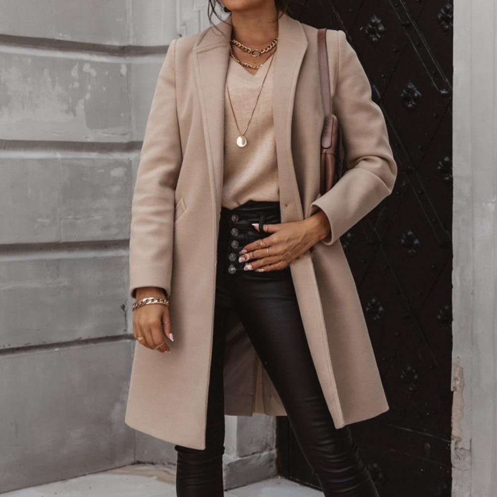 Prachtige lange grijze kasjmier damesjas, stijlvolle winterjas voor een elegante en warme look.