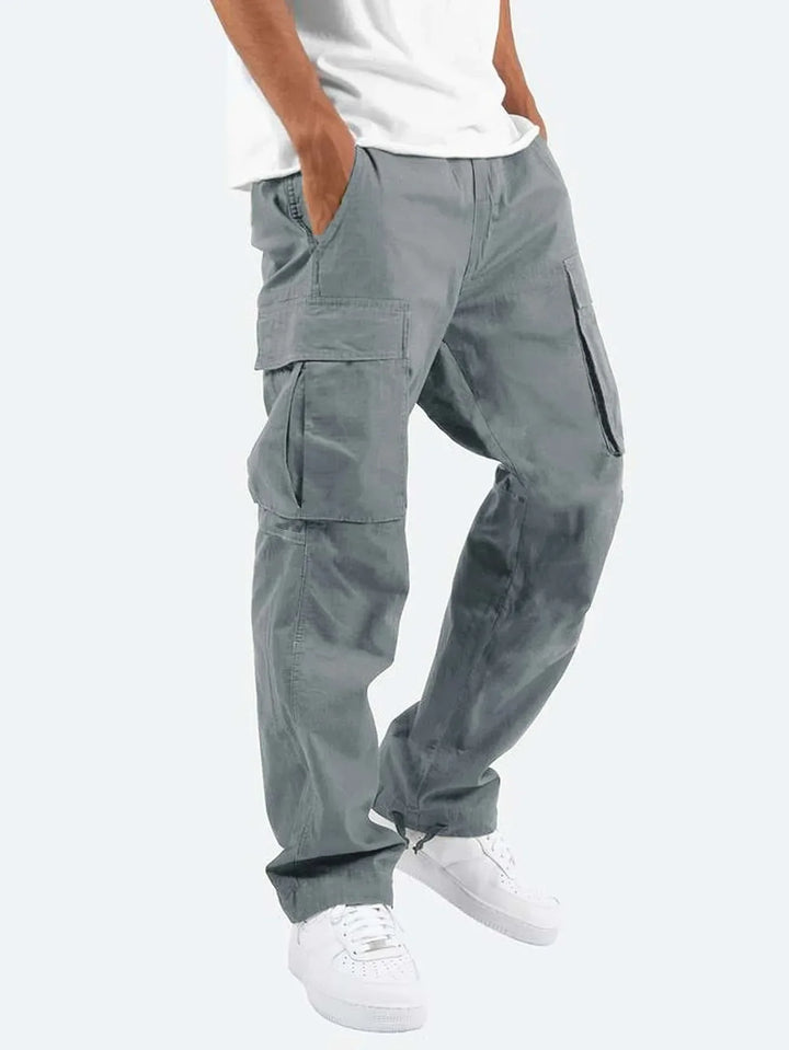 Casual heren cargo broek met zakken, ademend, verkrijgbaar in veelzijdige kleuren, met robuuste stof, ideaal voor stijl en comfort.