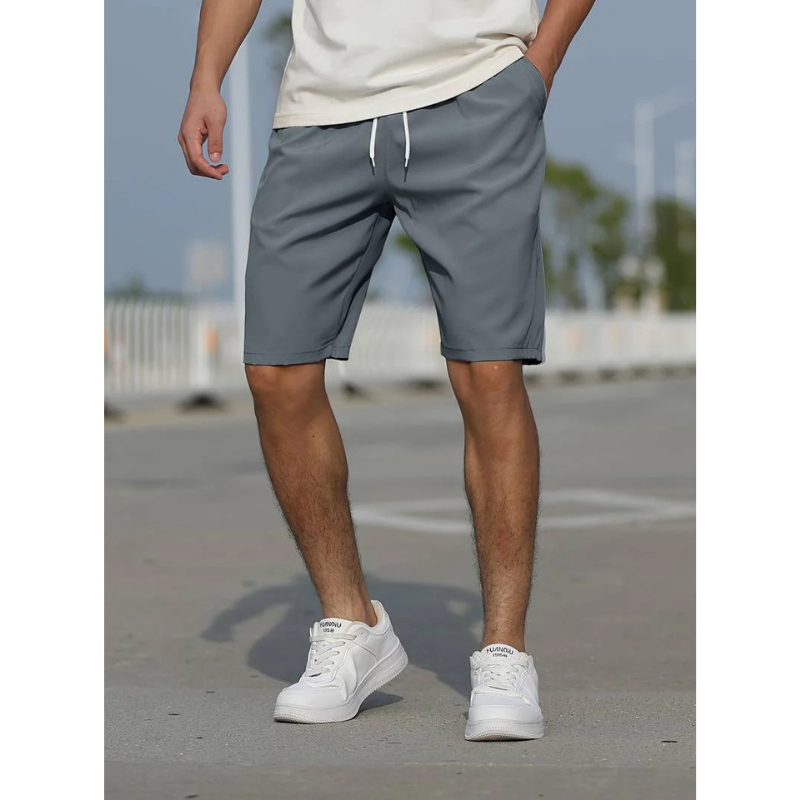 Casual herenshorts met trekkoord, modern ontwerp, lage taille. Perfect voor de zomer, verstelbare pasvorm.