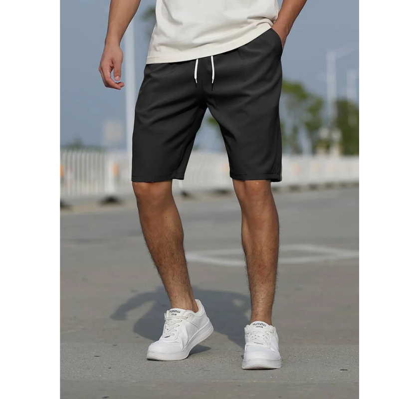 Casual herenshorts met trekkoord, modern ontwerp, lage taille. Perfect voor de zomer, verstelbare pasvorm.