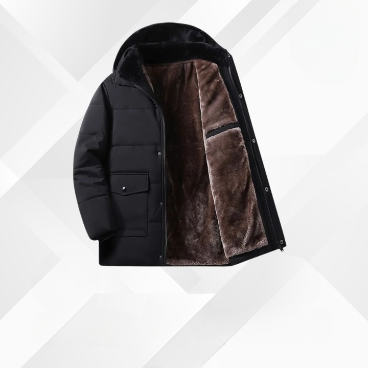 Heren ThermoMax Windbreaker met Capuchon - Winterjas met Zakken