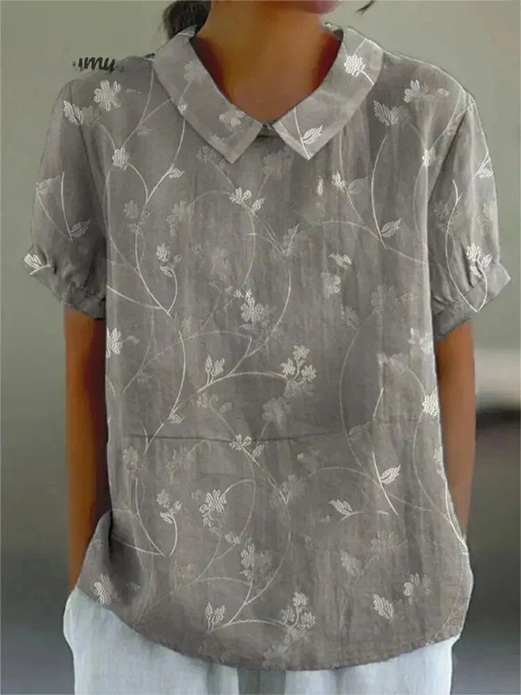 Casual dames croptop in modieuze kleuren, ideaal voor zomerse uitstapjes, met korte mouwen en lichte stof.