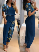 Blauw met patroon