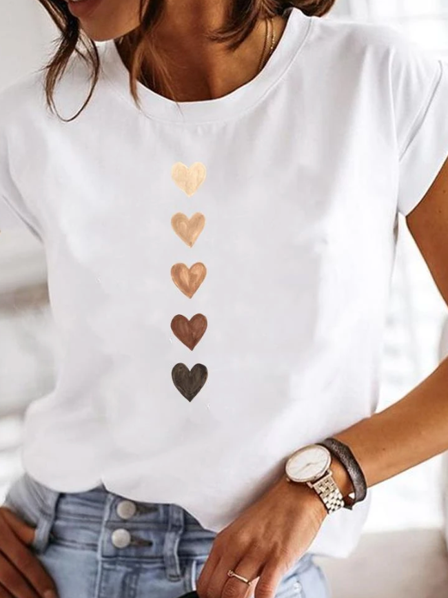 Casual wit dames T-shirt met korte mouwen, veelzijdig, elegant ontwerp, perfect voor zomerse gelegenheden.