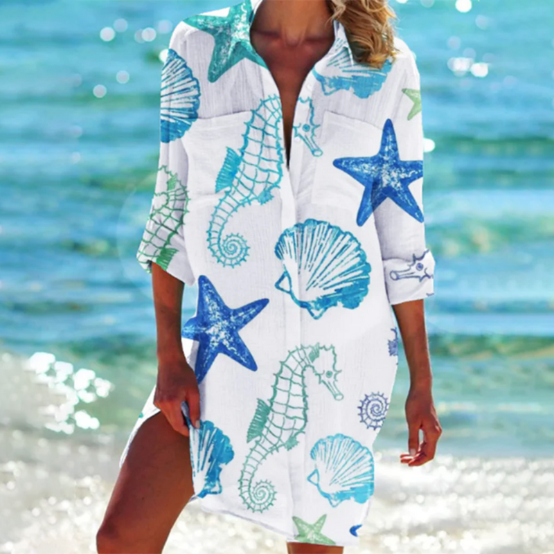 Levendig, veelkleurig zomerjurkje voor dames, A-lijn pasvorm, luchtig, ideaal voor strand en stad.