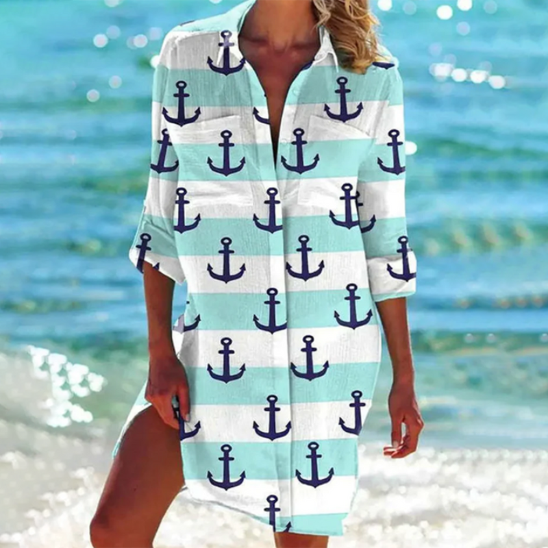 Levendig, veelkleurig zomerjurkje voor dames, A-lijn pasvorm, luchtig, ideaal voor strand en stad.