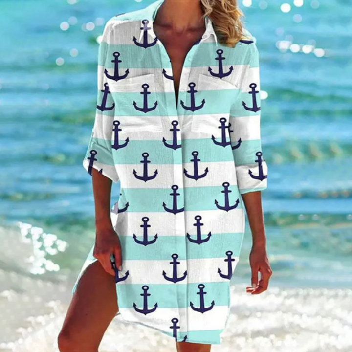 Levendig, veelkleurig zomerjurkje voor dames, A-lijn pasvorm, luchtig, ideaal voor strand en stad.