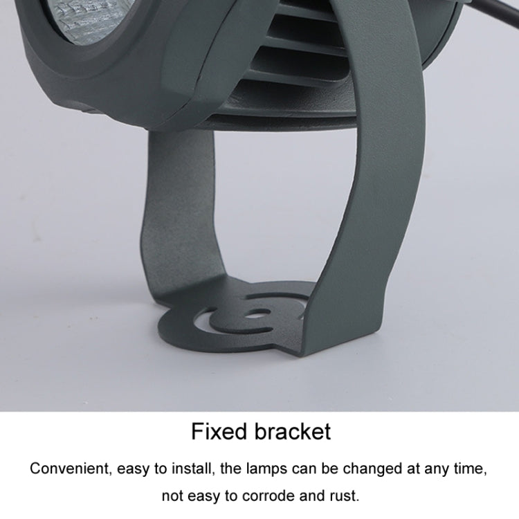 LED COB schijnwerper, waterdicht, 7 kleuren, aluminium behuizing, verstelbare lampbehuizing, ideaal voor buitenverlichting.