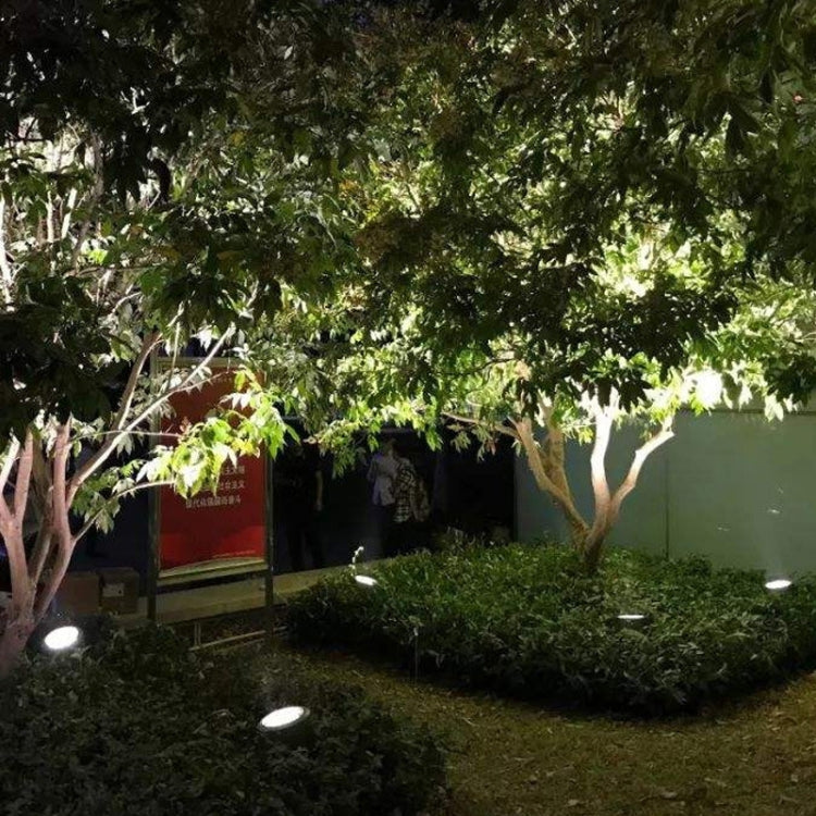 LED COB schijnwerper, waterdicht, 7 kleuren, aluminium behuizing, verstelbare lampbehuizing, ideaal voor buitenverlichting.