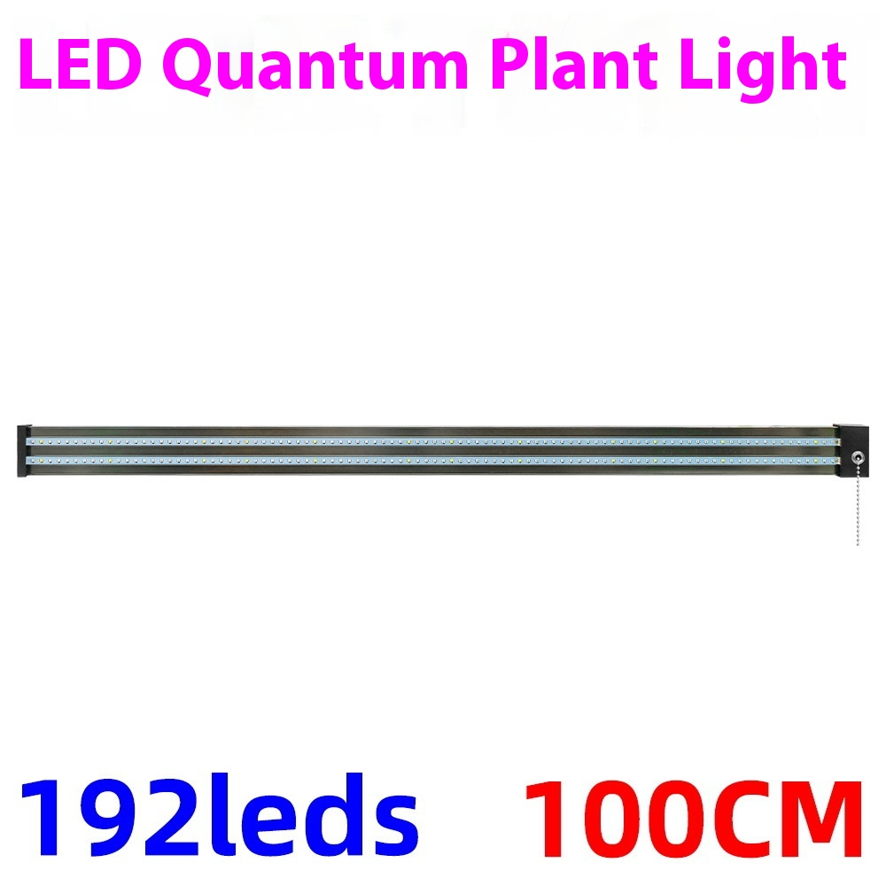 LED plantenlamp met volledig spectrum verlichting, energiezuinige technologie, ideaal voor binnenplanten, met trekschakelaar.