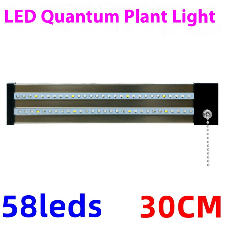 LED plantenlamp met volledig spectrum verlichting, energiezuinige technologie, ideaal voor binnenplanten, met trekschakelaar.