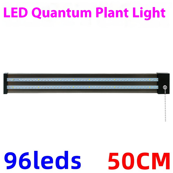 LED plantenlamp met volledig spectrum verlichting, energiezuinige technologie, ideaal voor binnenplanten, met trekschakelaar.