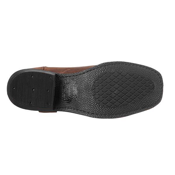 Heren cowboylaarzen van leer, klassiek, bruin of zwart, comfortabel met zijrits en rubberen zool.