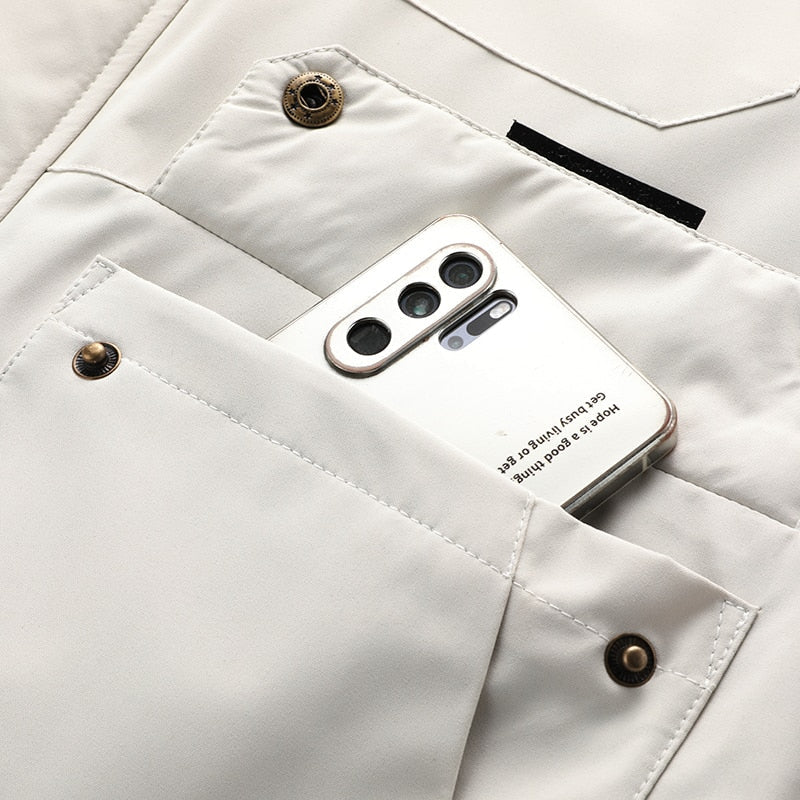 Warme heren winterjas, waterdichte buitenkleding met afneembare capuchon, Deqalli Legend collectie.