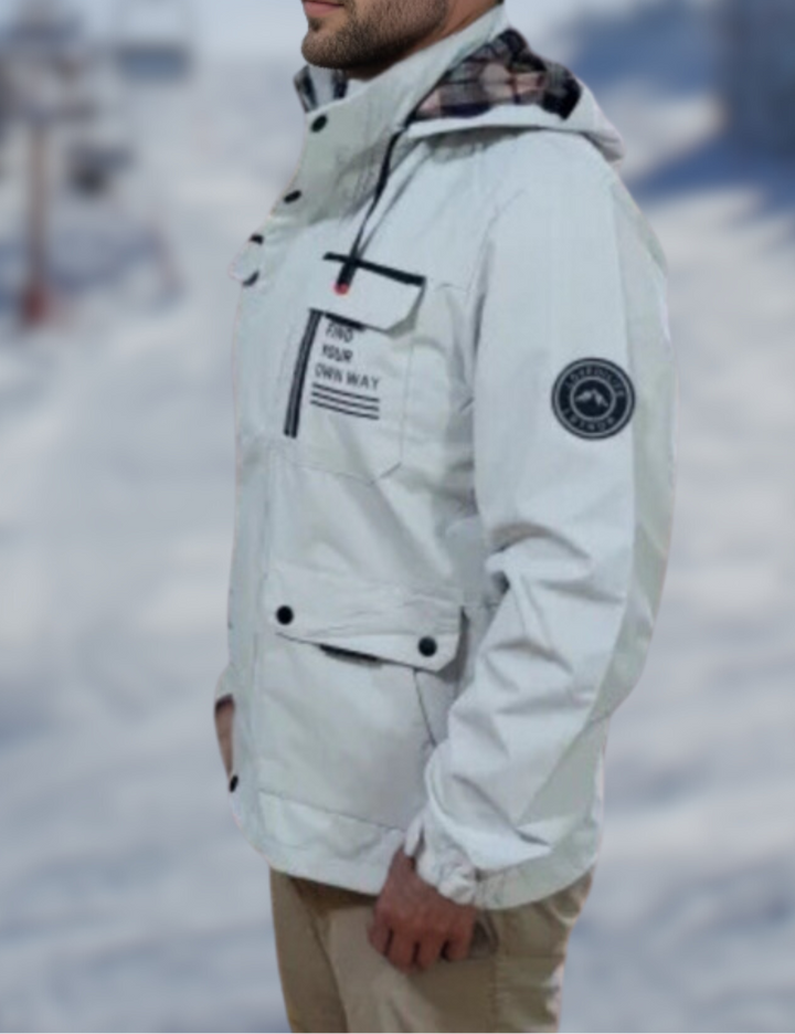 Stijlvolle heren parka, heuplengte winterjas van Deqalli, waterdicht voor herenmode.