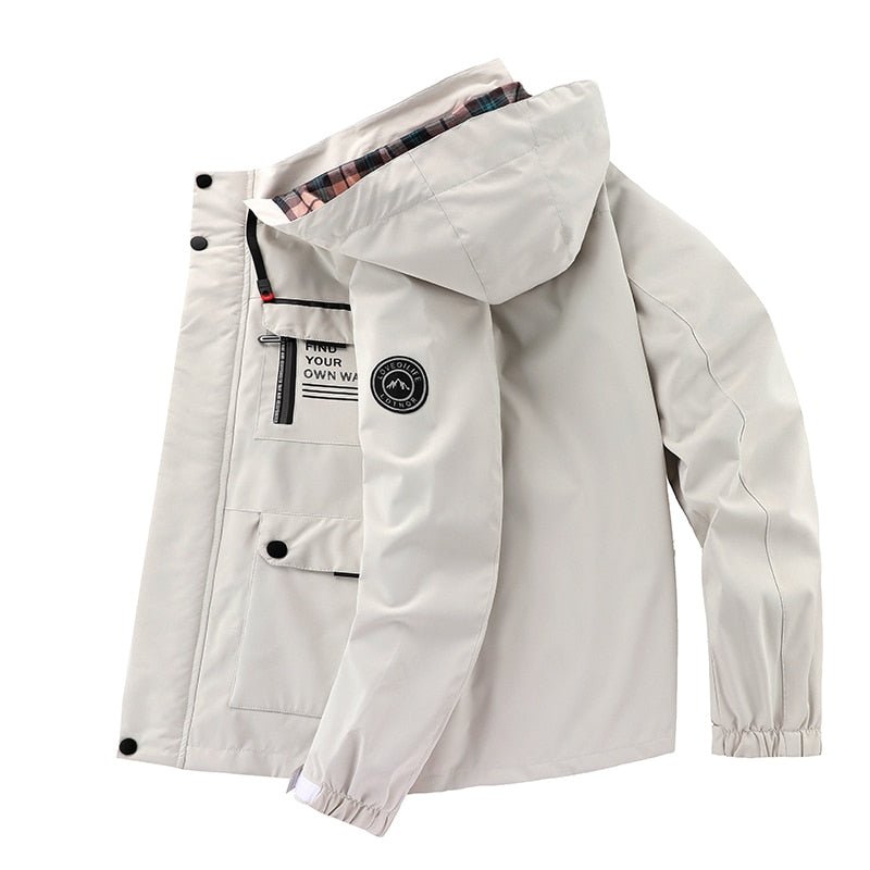 Deqalli waterdichte herenjas, comfortabele bovenkleding voor de winter, warm en geschikt voor alle mannen.