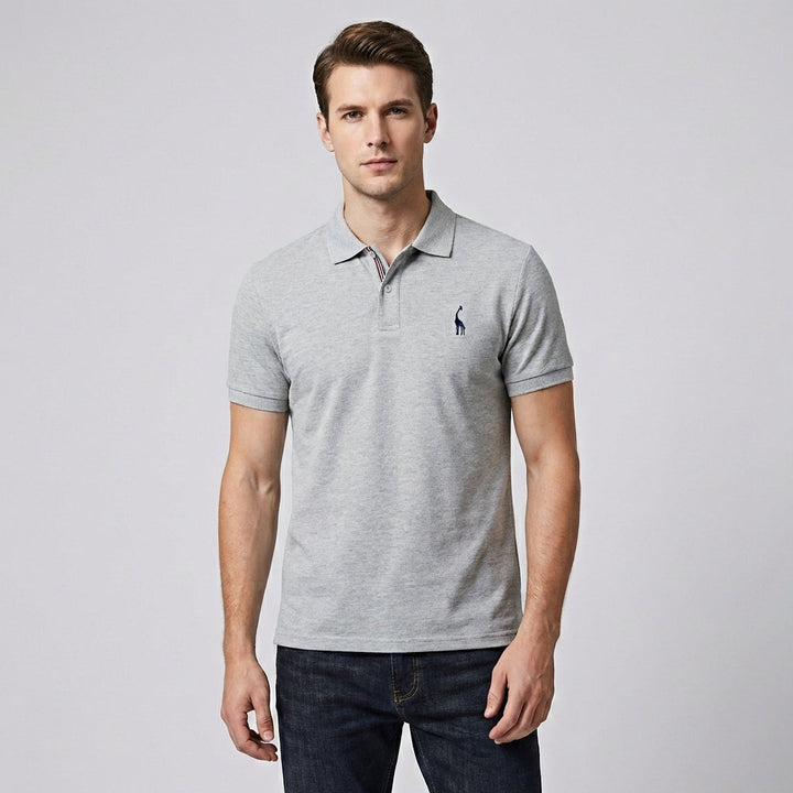 Stijlvol heren poloshirt in grijs, comfortabel en veelzijdig voor de moderne man.