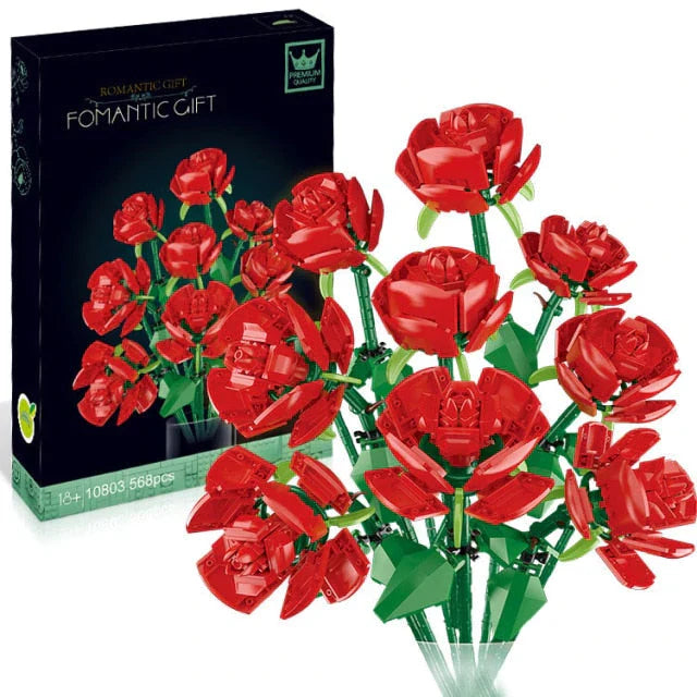 LEGO boeket bouwpakket: Kleurrijke bloemen van LEGO stenen voor individueel en creatief spel, ideaal voor kinderkamerdecoratie.