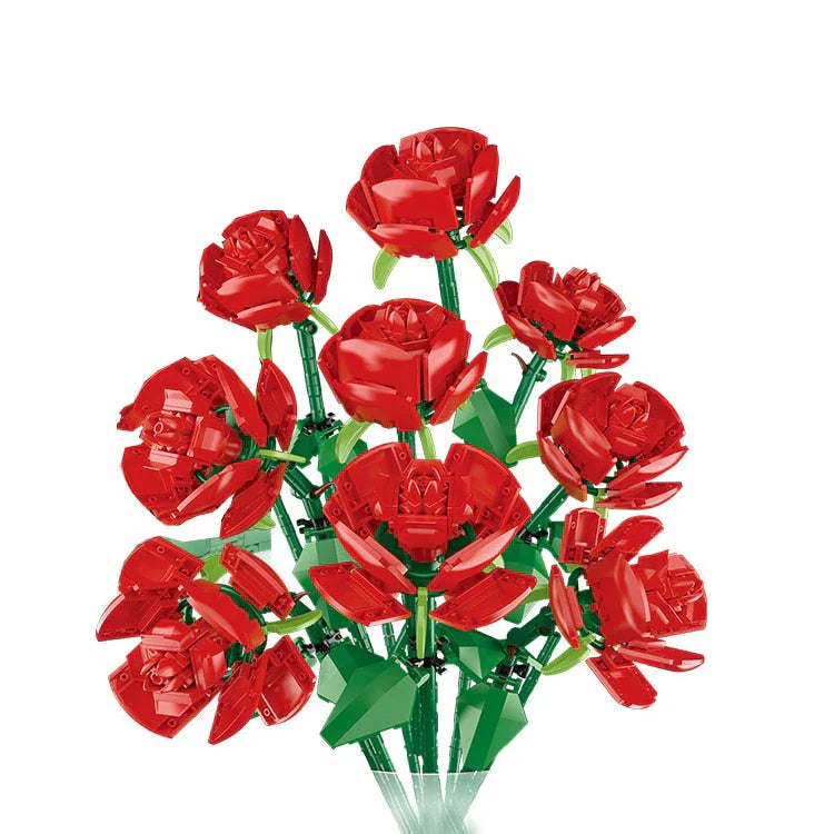 LEGO boeket bouwpakket: Kleurrijke bloemen van LEGO stenen voor individueel en creatief spel, ideaal voor kinderkamerdecoratie.