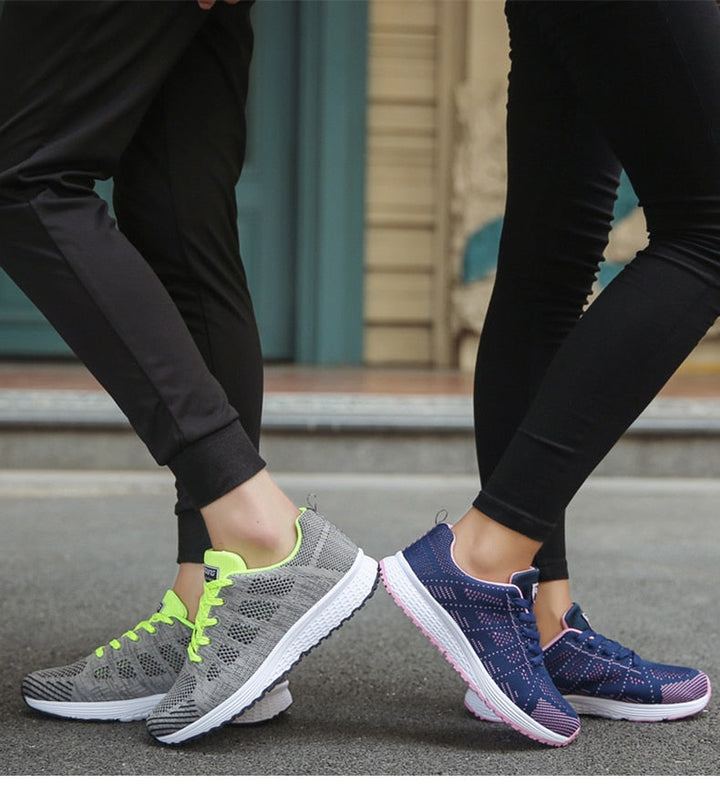 Lichtgewicht, ademende dames sneakers met een modieus design en extra hoge zool, ideaal voor dagelijks gebruik en sport, voor een stijlvolle look.
