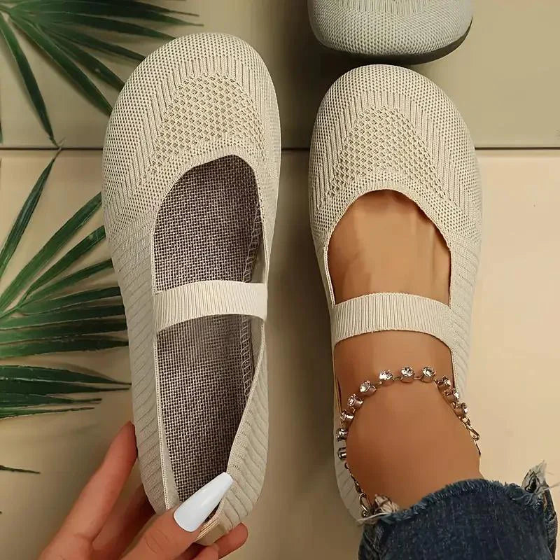 Lichte Dames Slip-On Schoenen, ademend, zachte binnenzool, antislipzool, ideaal voor casual outfits.