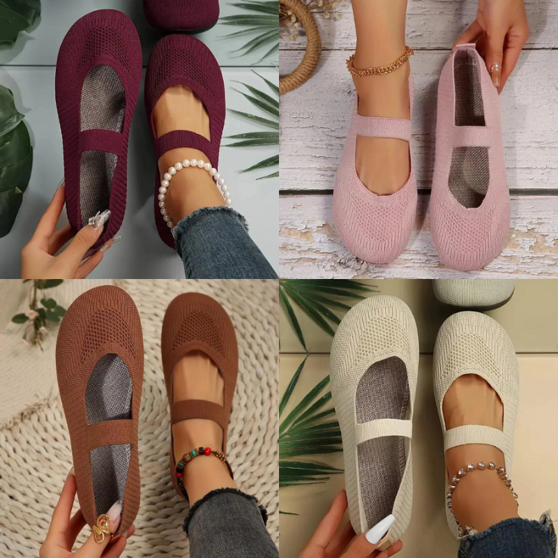 Lichte Dames Slip-On Schoenen, ademend, zachte binnenzool, antislipzool, ideaal voor casual outfits.
