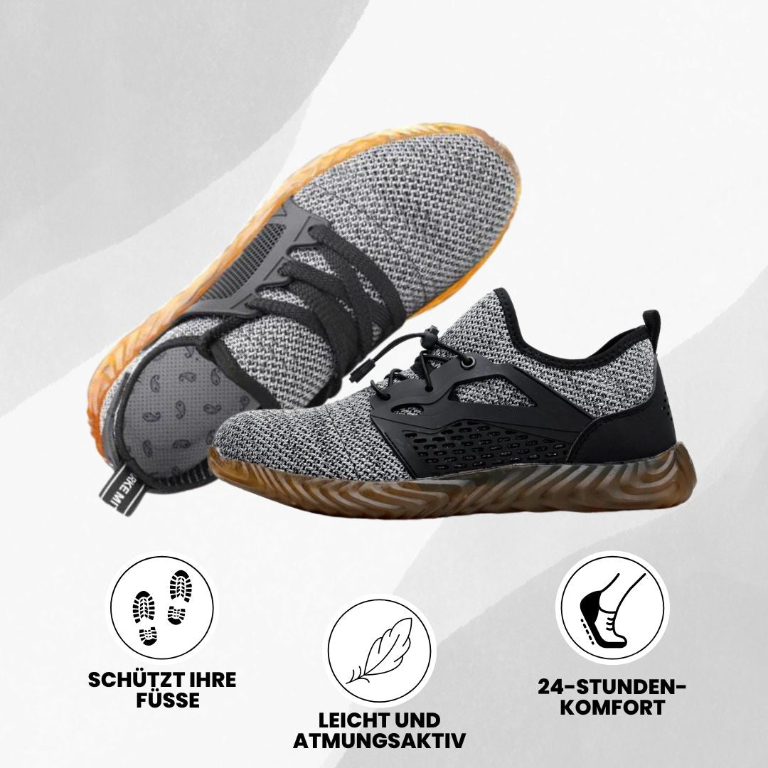 Lichtgewicht EN ISO veiligheidsschoenen, schokbestendig, nagelbestendig, trendy mesh-design, van Kevlar, slechts 400g, voor werk en vrije tijd.